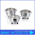 2014 New designed stainless steel colander/fruit basket with silicon handle